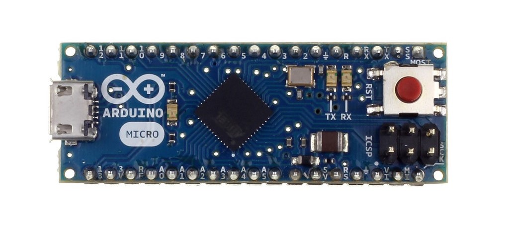 Arduino Micro the microcontroller board of openQCM the open source quartz crystal microbalance