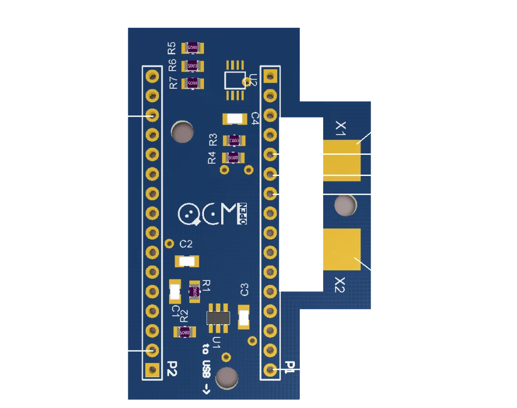 openQCM Arduino Micro shield electronics