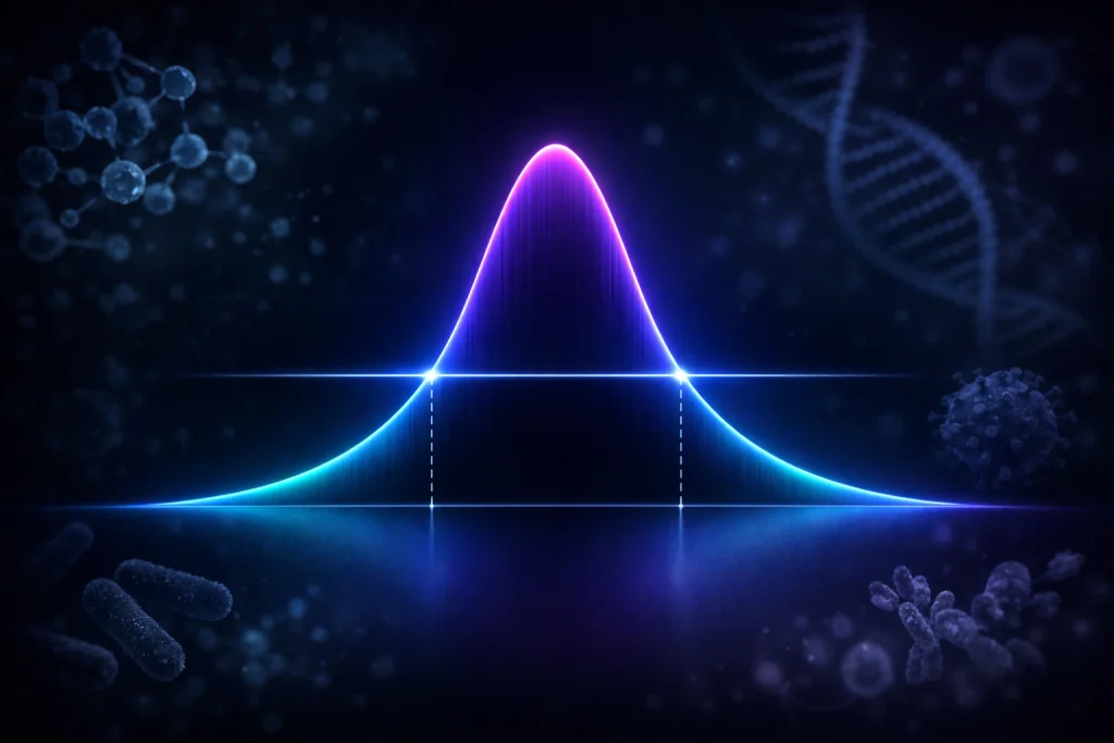 Resonance peak and its bandwidth, the basis of the dissipation measurement (illustration)