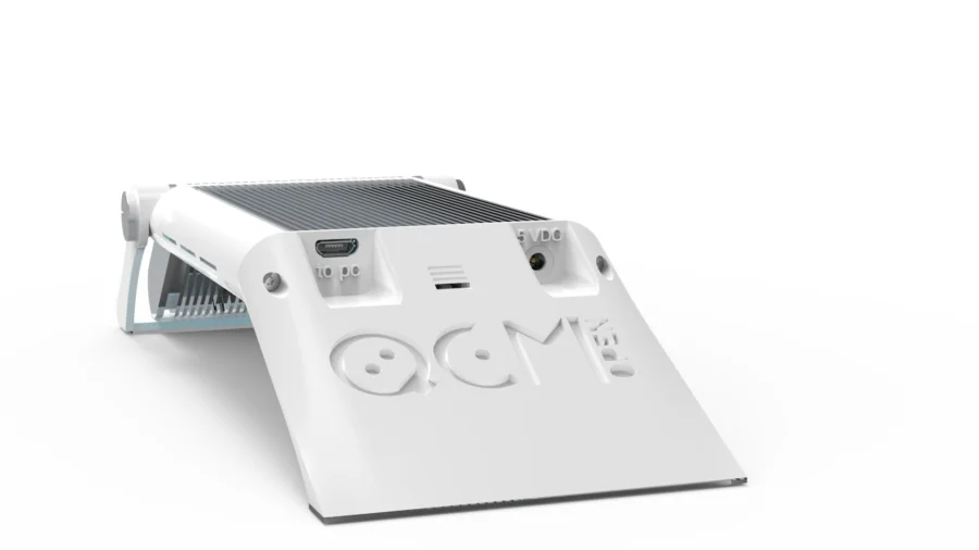 The top of the bridge, with the openQCM logo