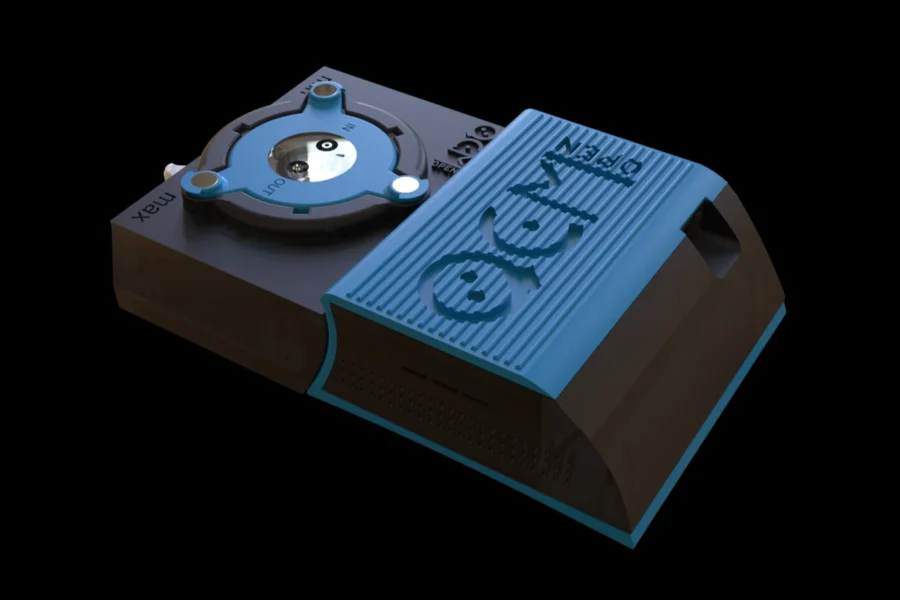The Wi2 in blue and black